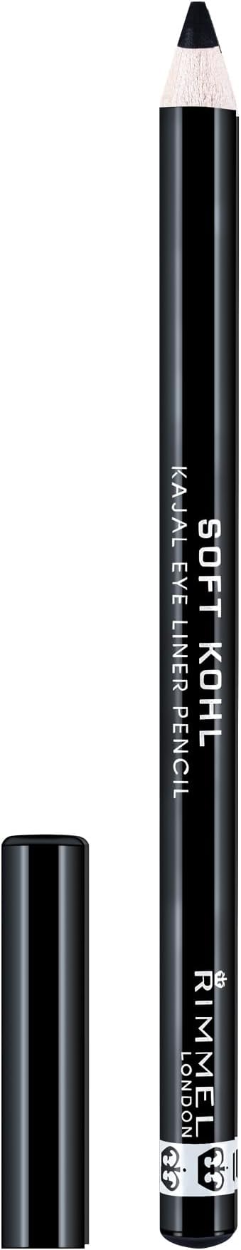 Rimmel London Soft Kohl Smudge-proof Eyeliner Pencil, Jet black, 1.2 g