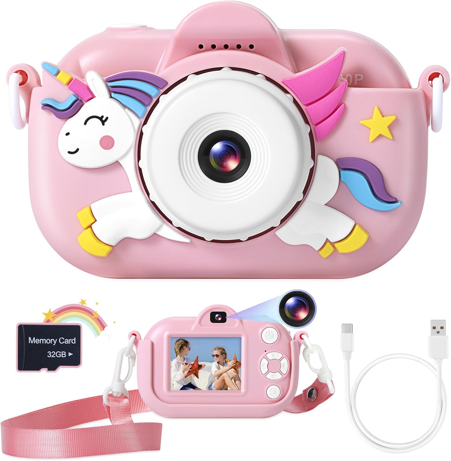 Kids Camera Toys for Girls Age 3-8, Kids Digital Camera